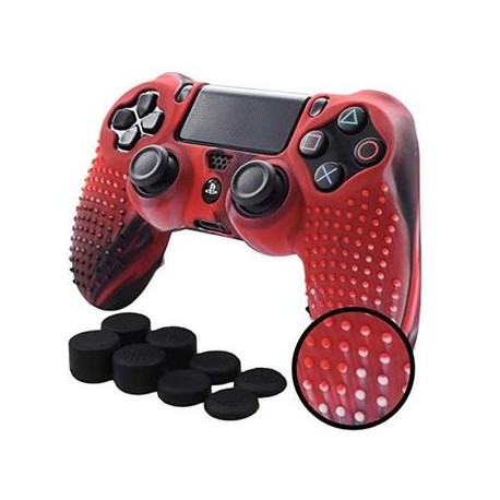 PS4 Funda Texturizada Silicona + Grips P...-Planetadevideojuegos-MANDALIBRE