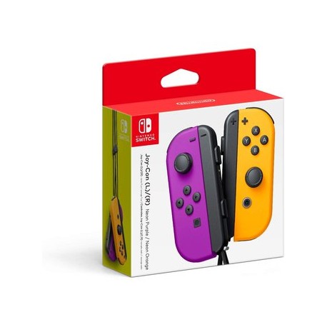 Joy Con (L) / (R) Neon Purple / Neon Ora...-Planetadevideojuegos-Nintendo