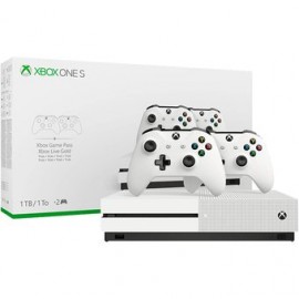 CONSOLA XBOX ONE S 1TB 2 CONTROLES 234-0...-Planetadevideojuegos-Microsoft