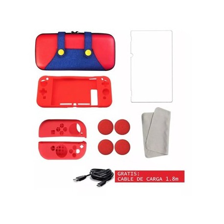 Funda Nintendo Switch Estuche Case Kit A...-Planetadevideojuegos-Hearnox