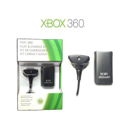 Kit Carga Y Juega Para Control Xbox 360...-Planetadevideojuegos-Generico