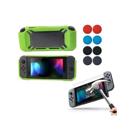 Nintendo Switch Funda Rubberize + Mica +...-Planetadevideojuegos-MANDALIBRE