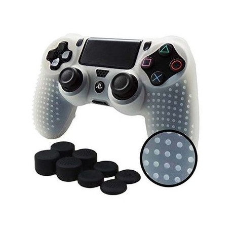 PS4 Funda Texturizada Silicona + Grips P...-Planetadevideojuegos-MANDALIBRE